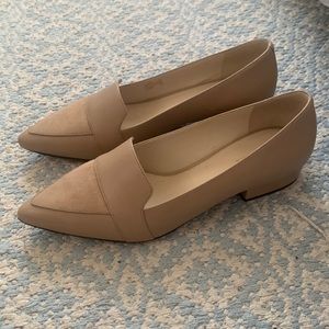 Call Hannah flats beige leather with suede detail on toe- like new condition